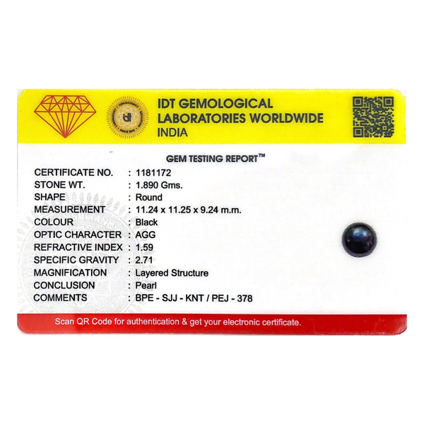 Black Pearl (Tahiti) - 9.45 Carat - Pramogh