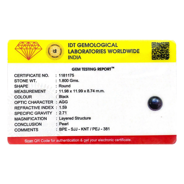 Black Pearl (Tahiti) - 9 Carat - Pramogh