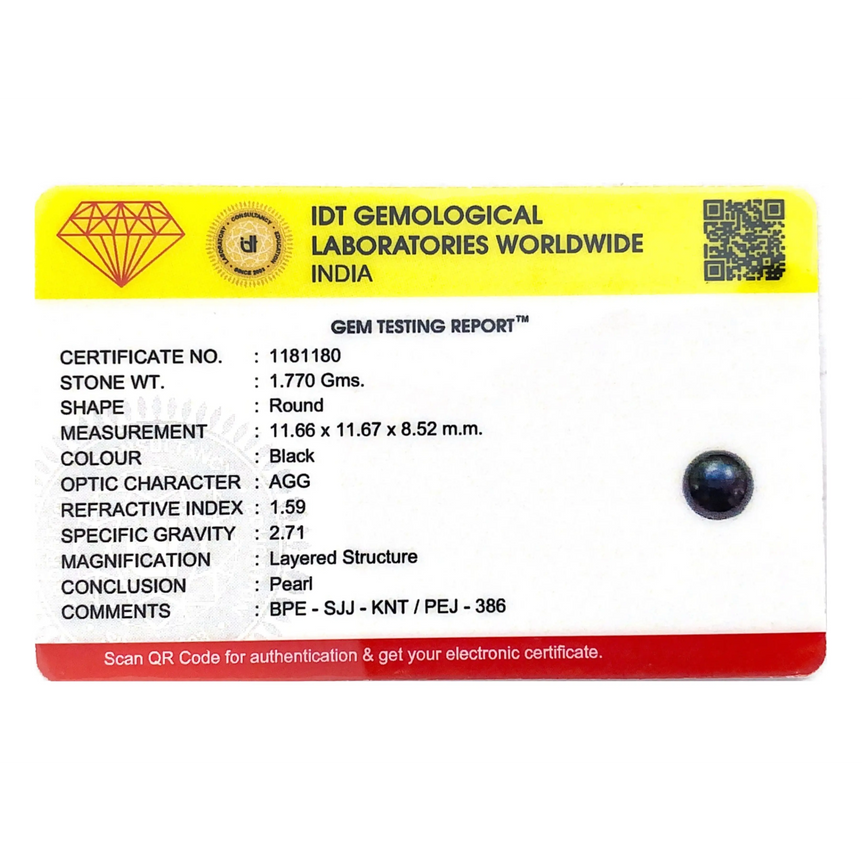 Black Pearl (Tahiti) - 8.85 Carat - Pramogh