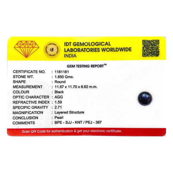 Black Pearl (Tahiti) - 9.25 Carat - Pramogh