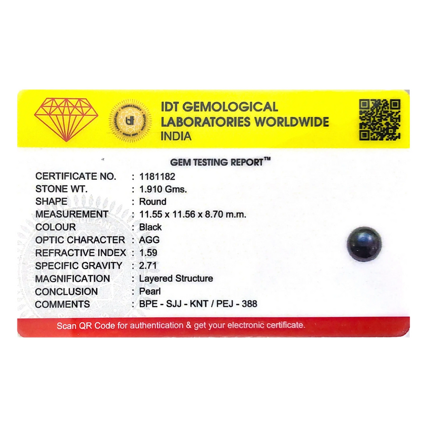 Black Pearl (Tahiti) - 9.55 Carat - Pramogh