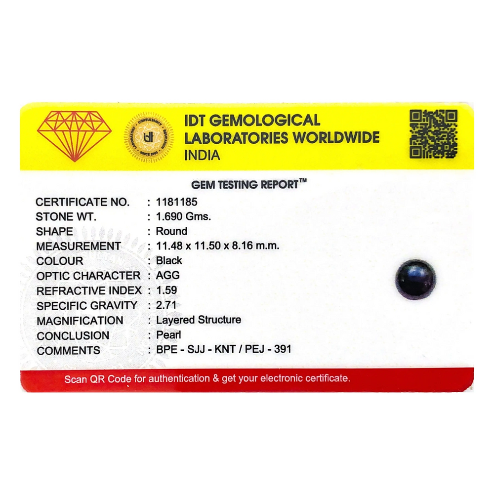 Black Pearl (Tahiti) - 8.45 Carat - Pramogh