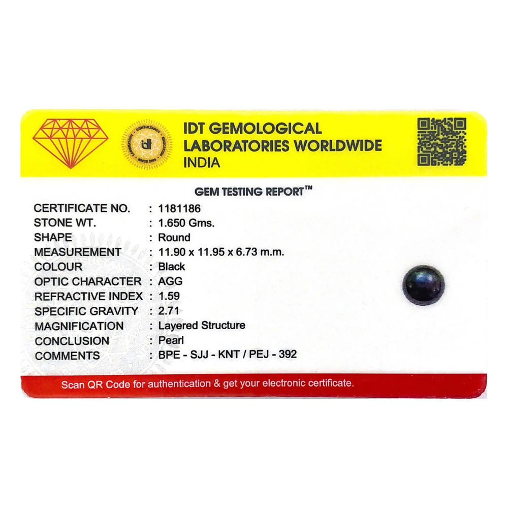 Black Pearl (Tahiti) - 8.25 Carat - Pramogh