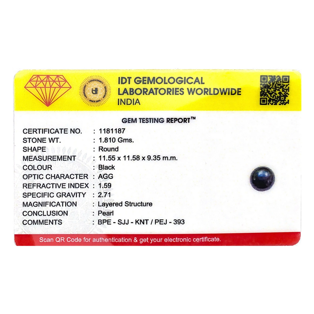 Black Pearl (Tahiti) - 9.05 Carat - Pramogh