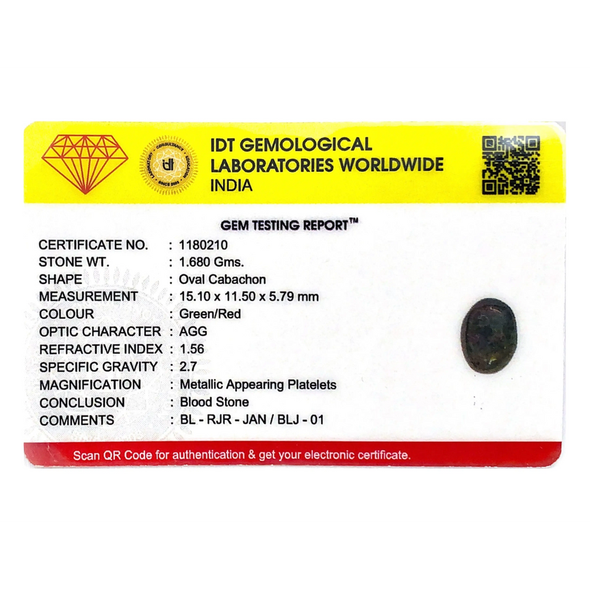 Blood Stone - 8.4 Carat - Pramogh