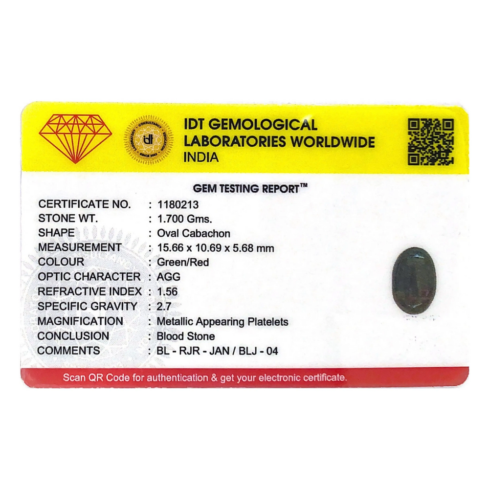 Blood Stone - 8.5 Carat - Pramogh