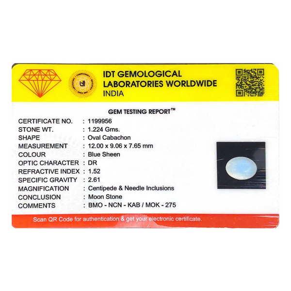 Blue Moonstone - 6.12 Carat