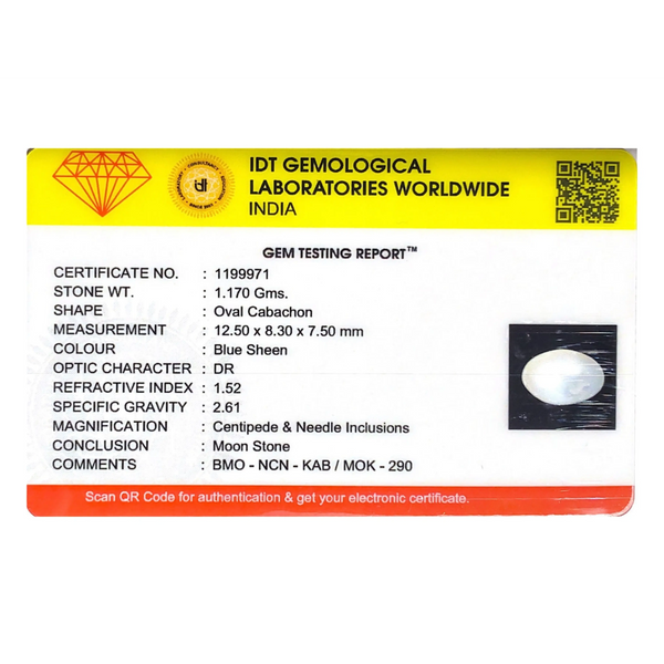 Blue Moonstone - 5.85 Carat