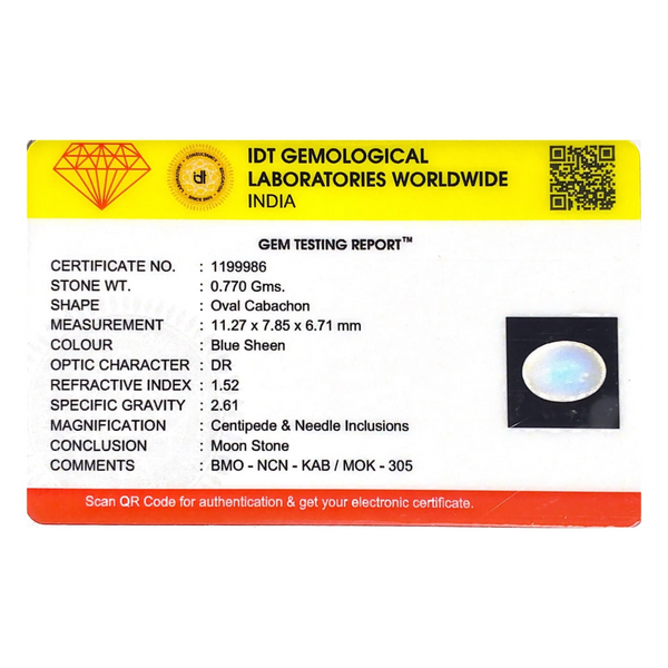 Blue Moonstone - 3.85 Carat
