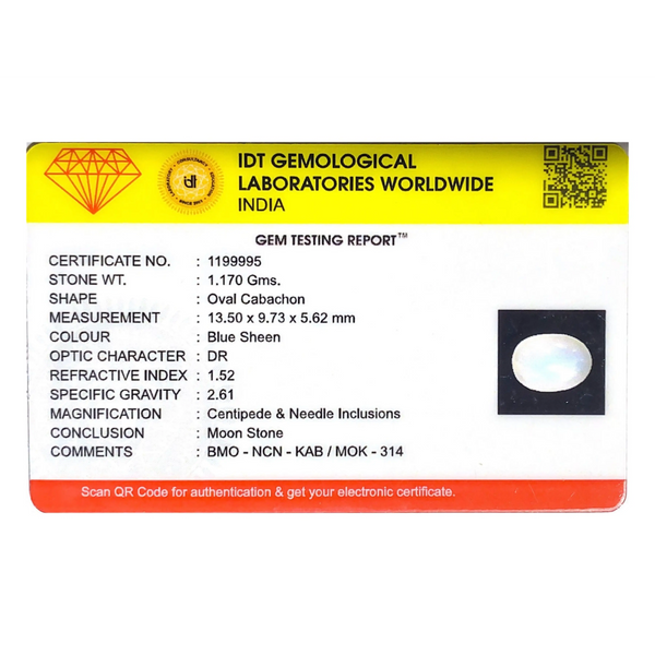 Blue Moonstone - 5.85 Carat