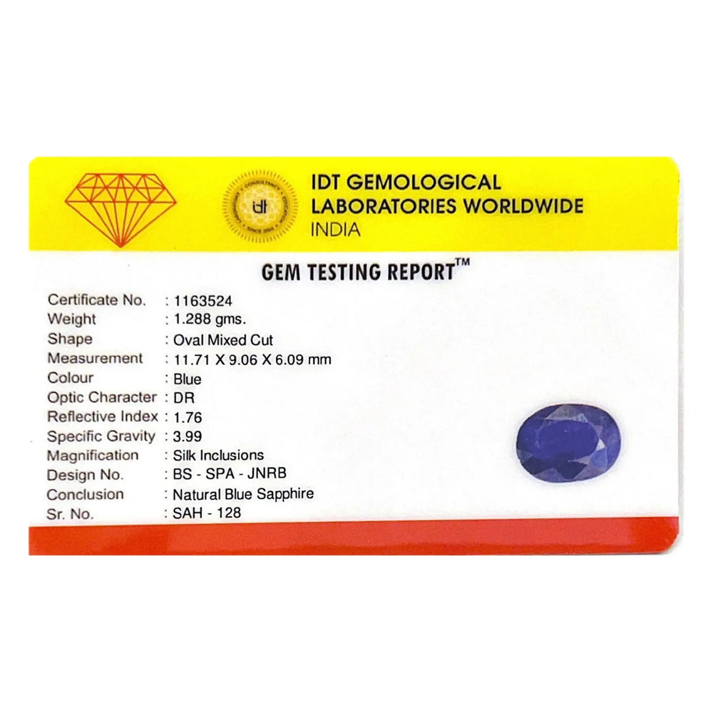 Blue Sapphire - 6.44 Carat - Pramogh