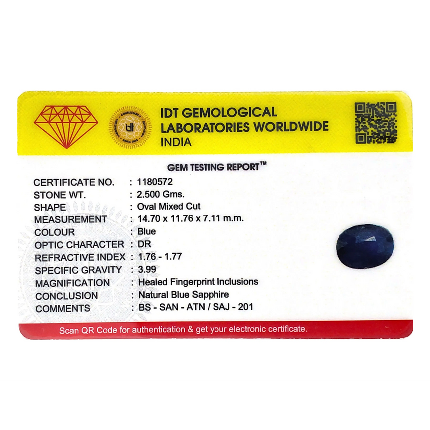 Blue Sapphire - 12.5 Carat - Pramogh