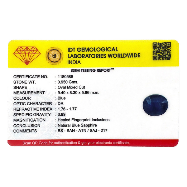 Blue Sapphire - 4.75 Carat