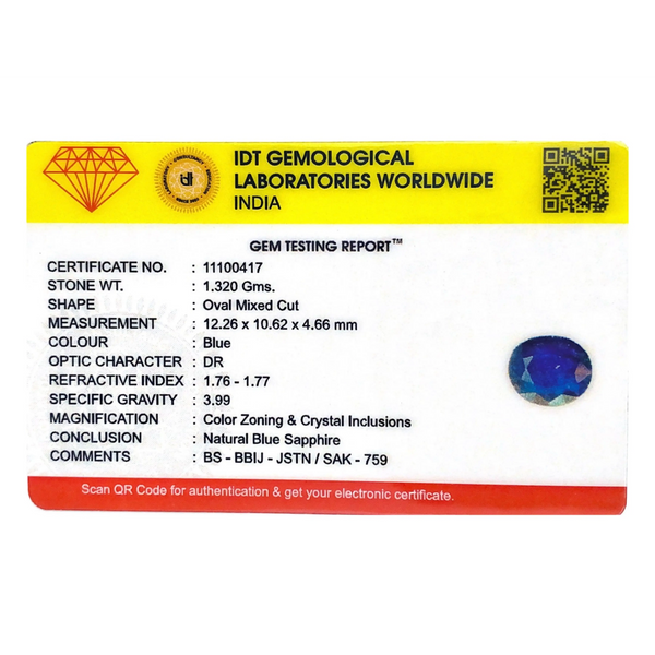Blue Sapphire - 6.6 Carat