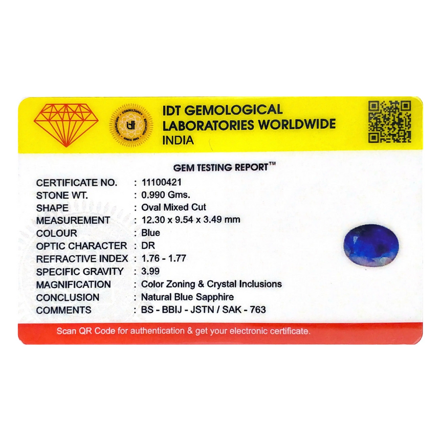 Blue Sapphire - 4.95 Carat