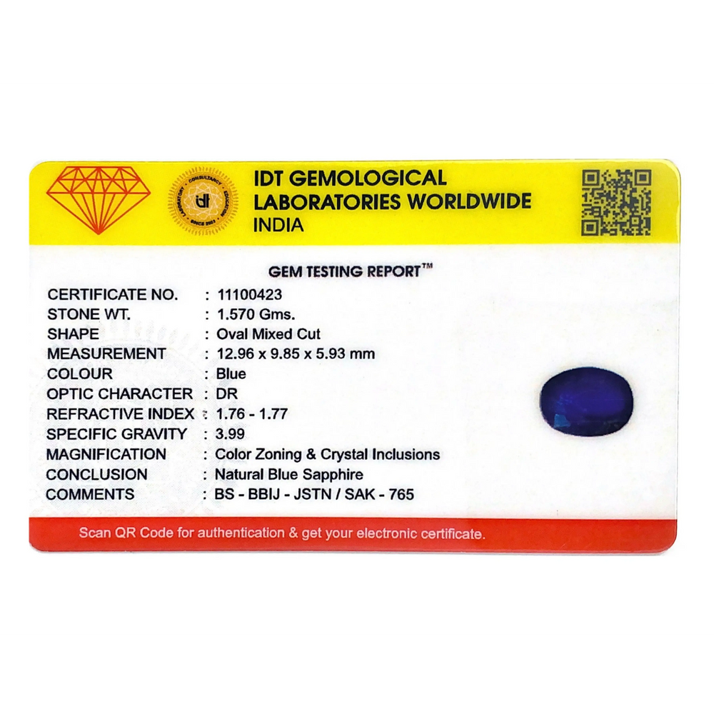 Blue Sapphire - 7.85 Carat