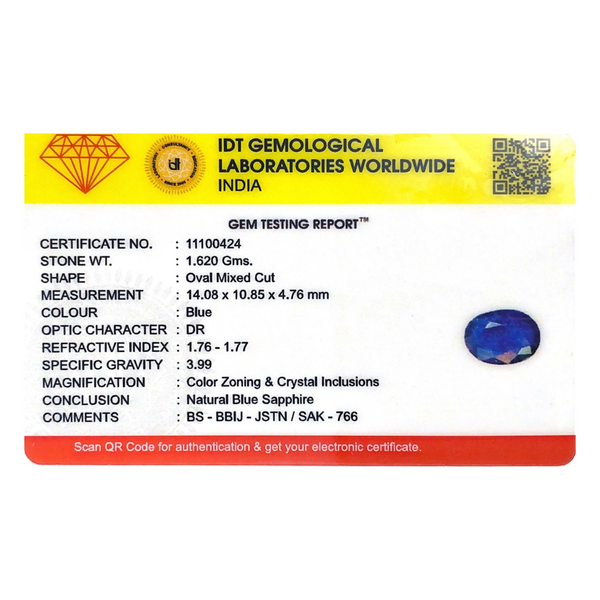 Blue Sapphire - 8.1 Carat