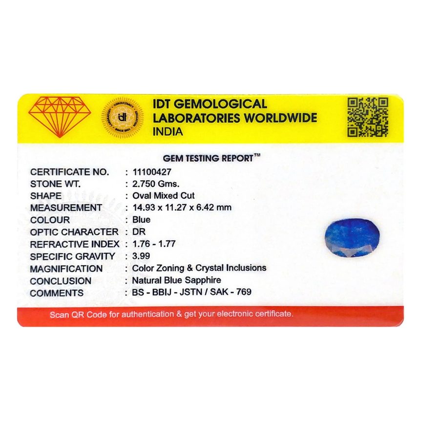 Blue Sapphire - 13.75 Carat