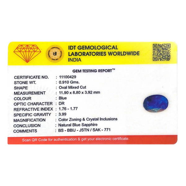 Blue Sapphire - 4.55 Carat