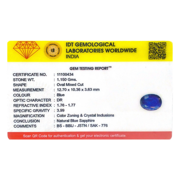 Blue Sapphire - 5.75 Carat