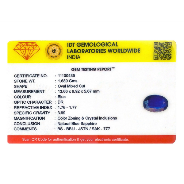 Blue Sapphire - 8.4 Carat
