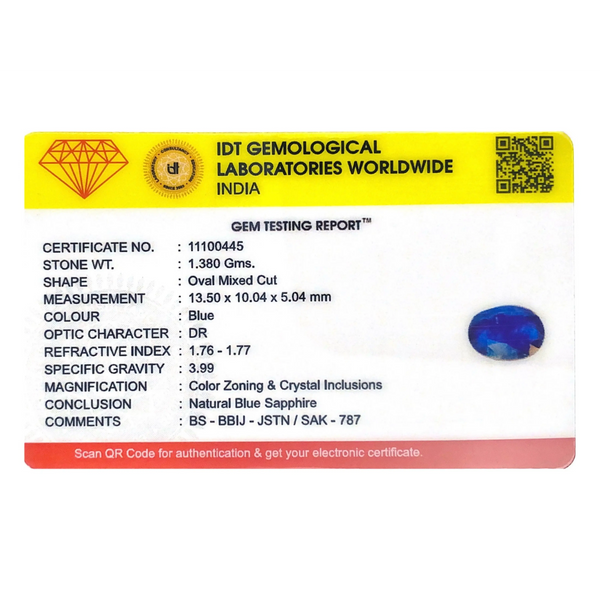 Blue Sapphire - 6.9 Carat