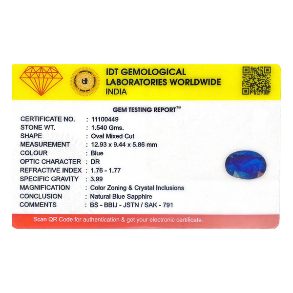Blue Sapphire - 7.7 Carat
