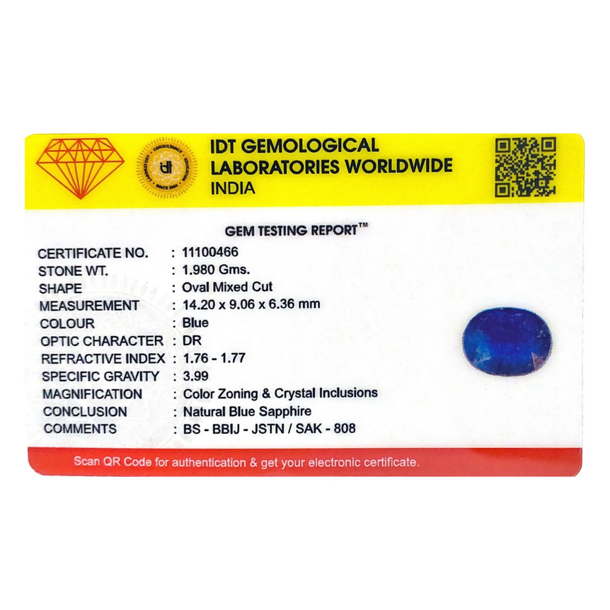 Blue Sapphire - 9.9 Carat