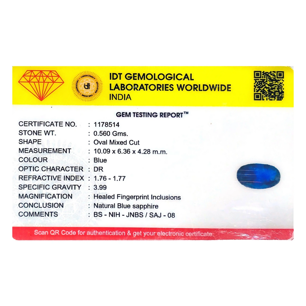 Blue Sapphire - 2.8 Carat - Pramogh