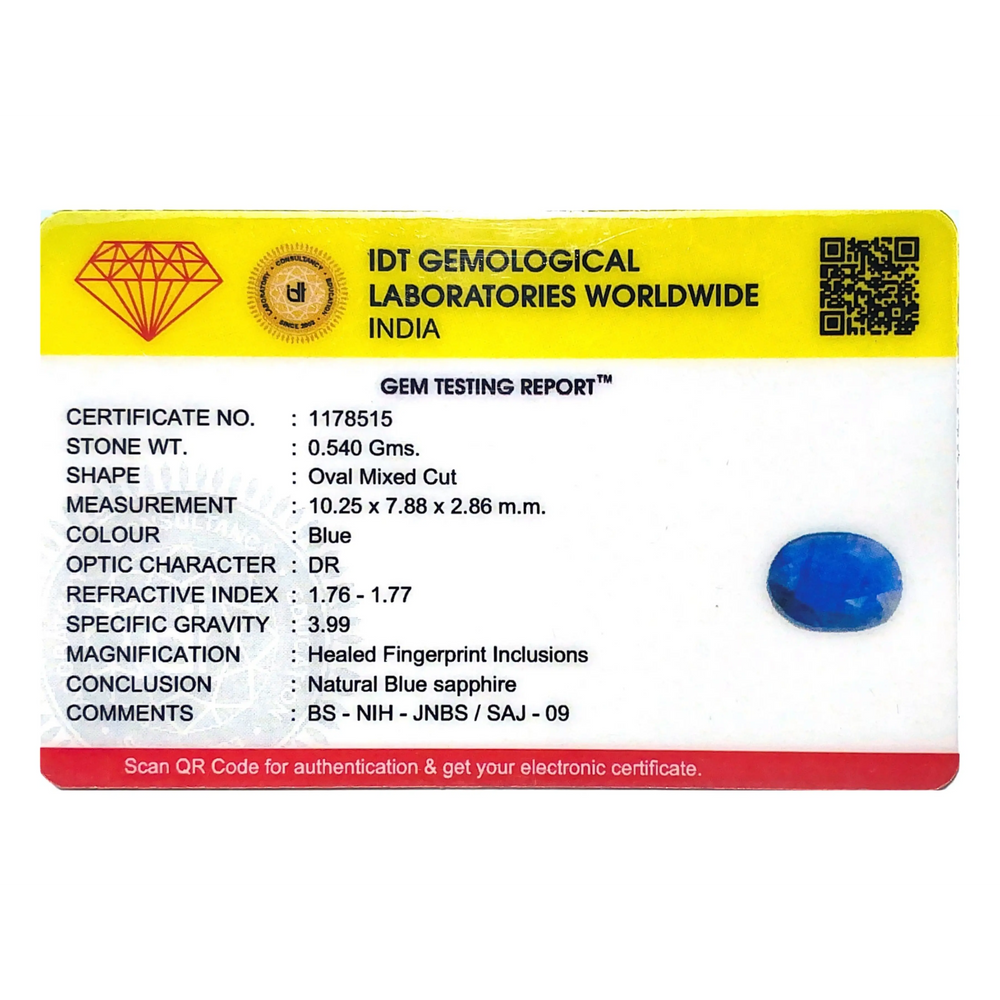 Blue Sapphire - 2.7 Carat - Pramogh