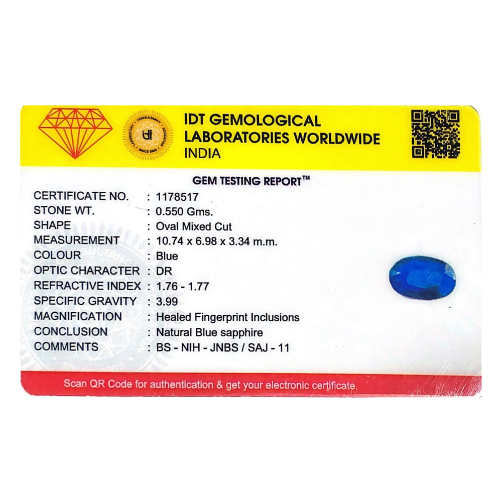 Blue Sapphire - 2.75 Carat - Pramogh