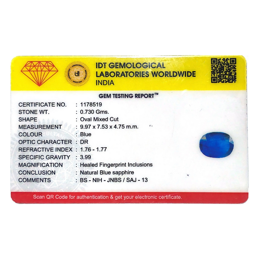Blue Sapphire - 3.65 Carat - Pramogh