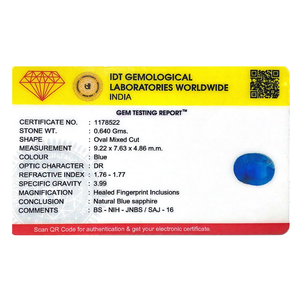 Blue Sapphire - 3.2 Carat - Pramogh