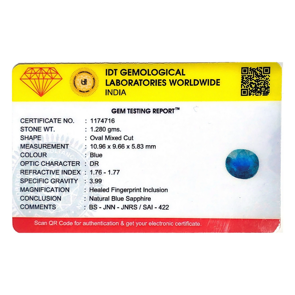 Blue Sapphire - 6.4 Carat - Pramogh