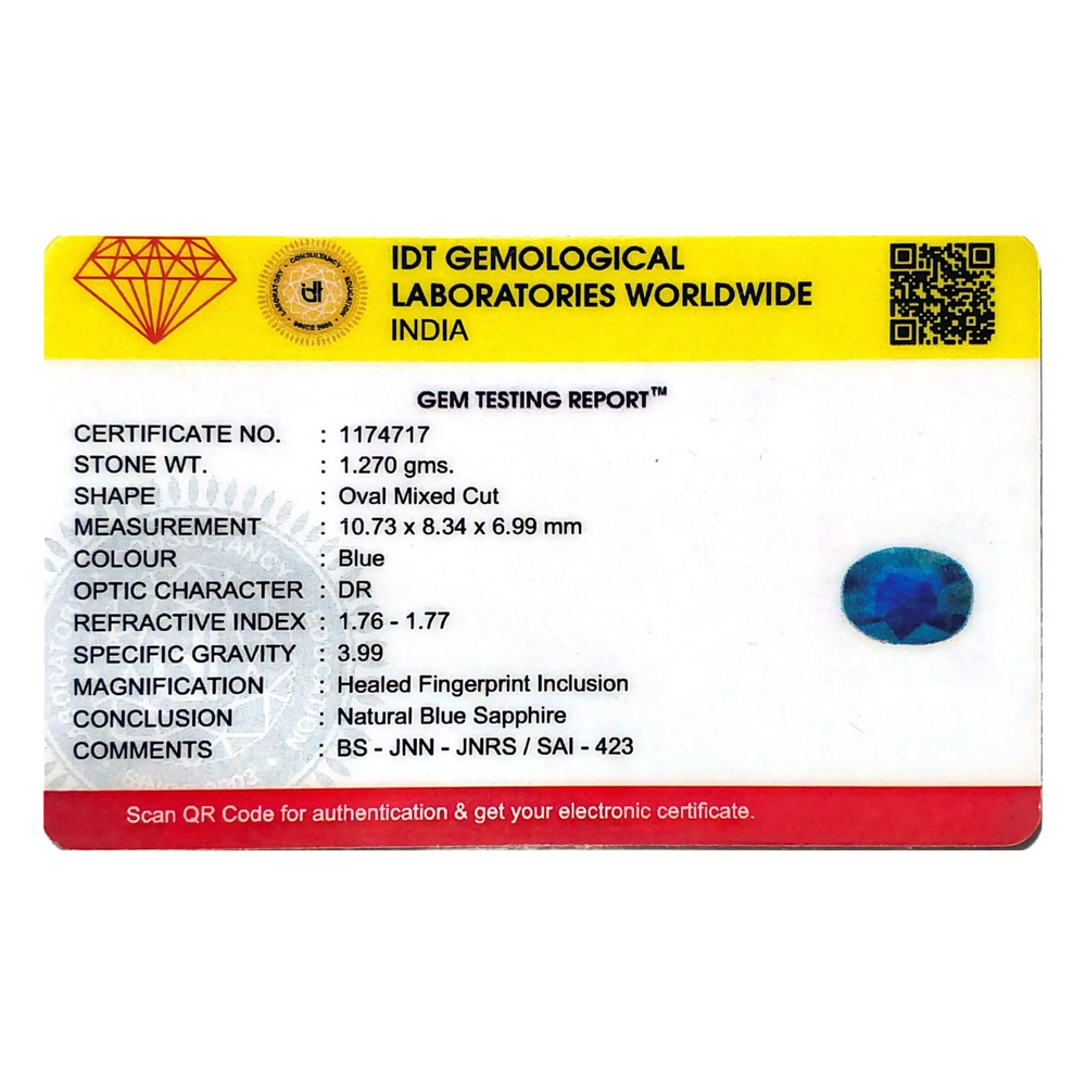 Blue Sapphire - 6.35 Carat - Pramogh