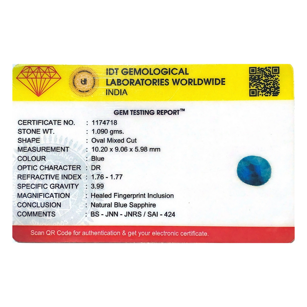 Blue Sapphire - 5.45 Carat - Pramogh