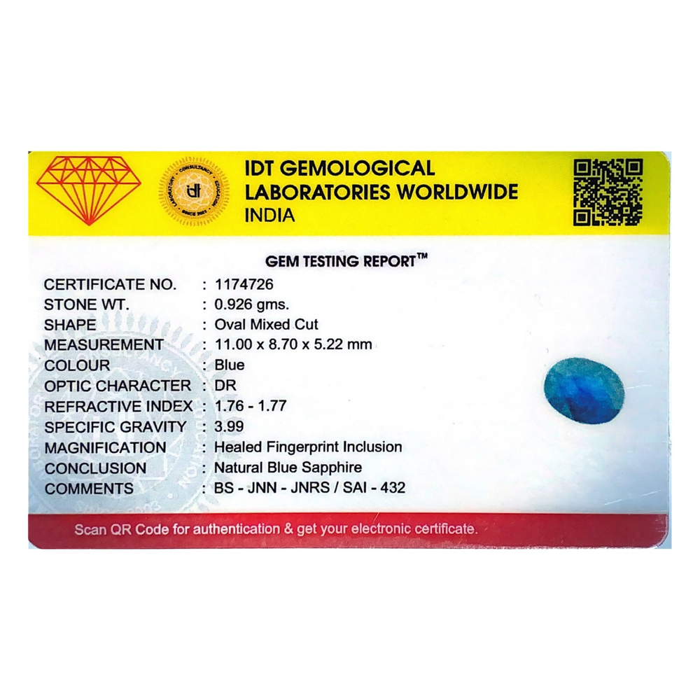 Blue Sapphire - 4.63 Carat - Pramogh