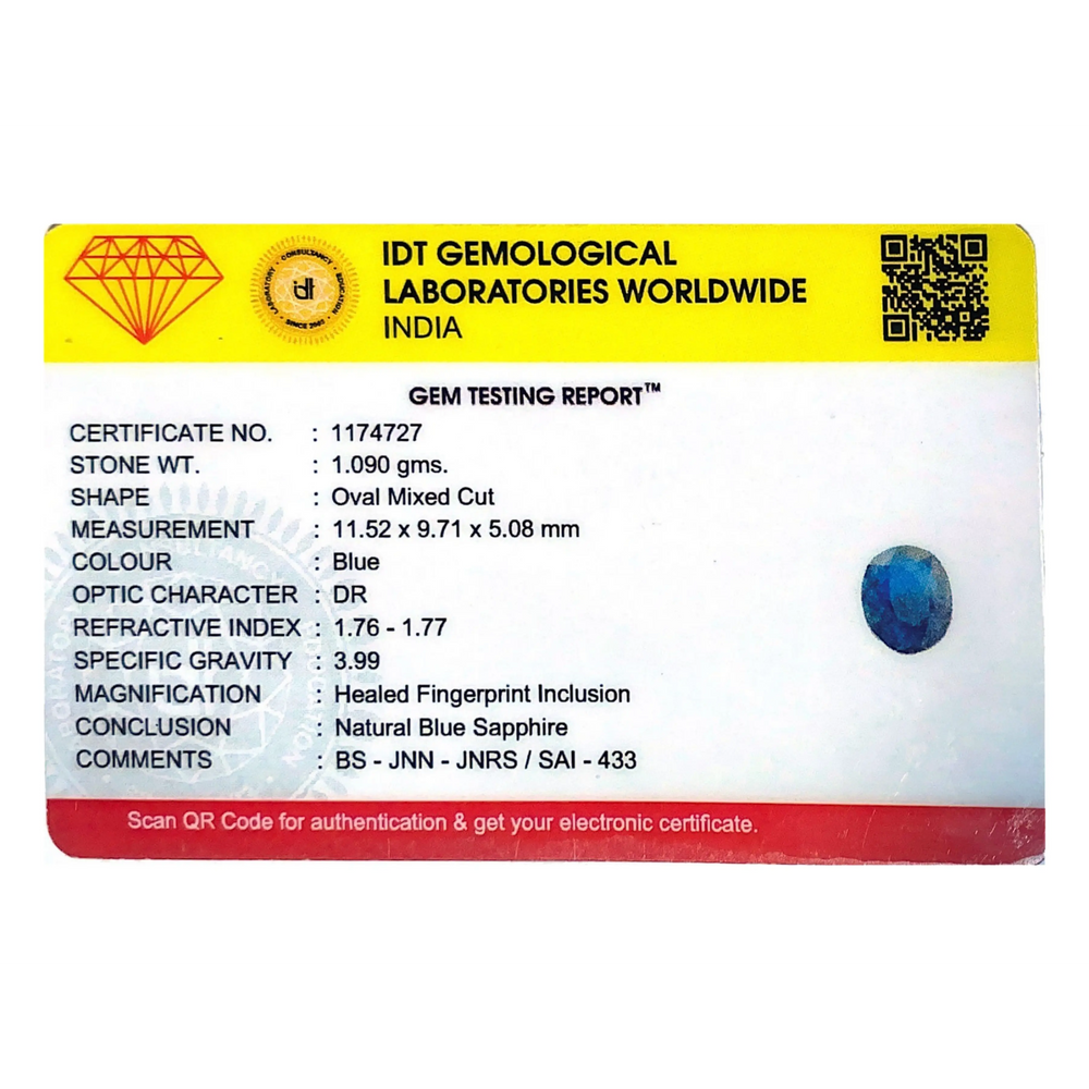 Blue Sapphire - 5.45 Carat - Pramogh