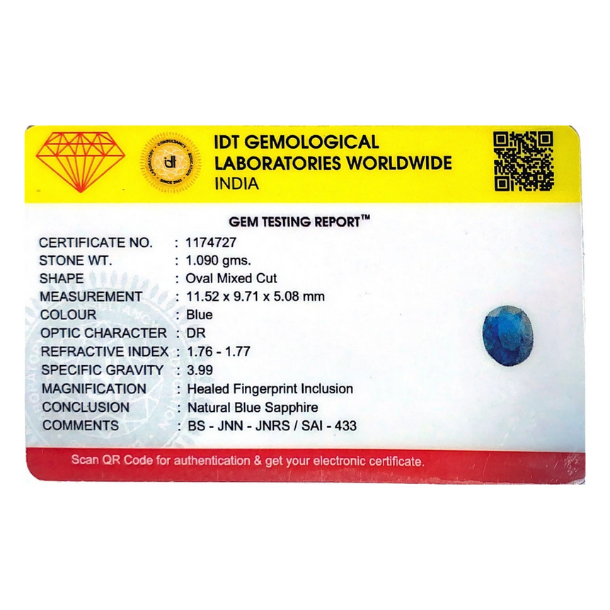 Blue Sapphire - 5.45 Carat - Pramogh