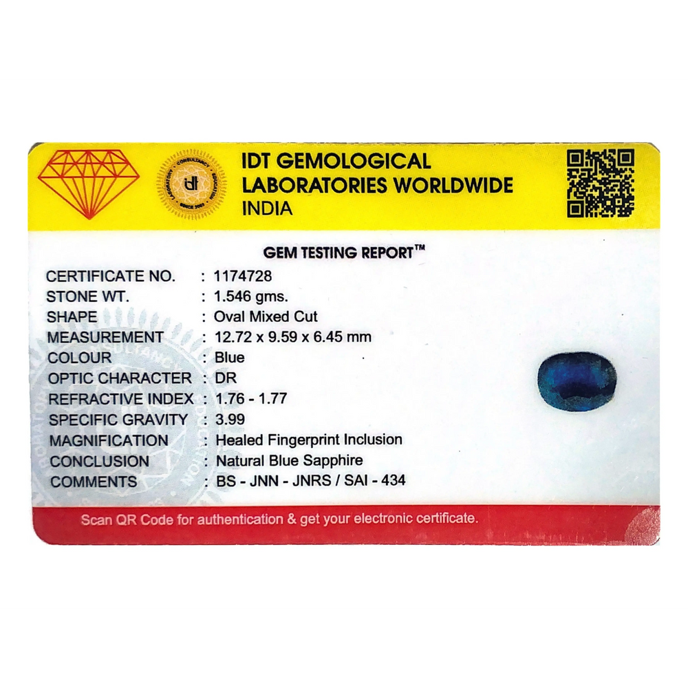 Blue Sapphire - 7.73 Carat - Pramogh