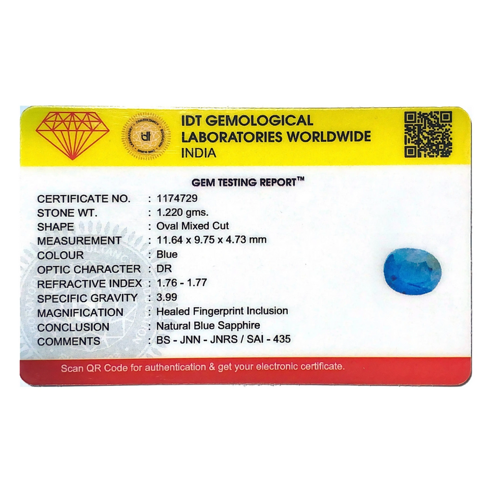 Blue Sapphire - 6.1 Carat - Pramogh