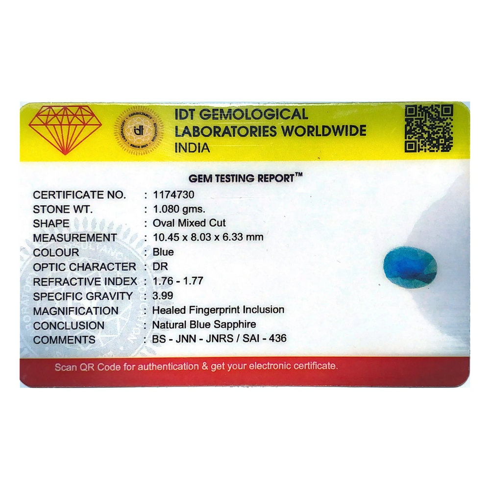 Blue Sapphire - 5.4 Carat - Pramogh