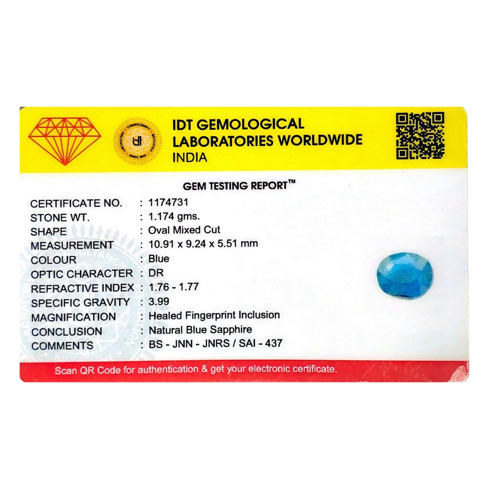 Blue Sapphire - 5.87 Carat - Pramogh