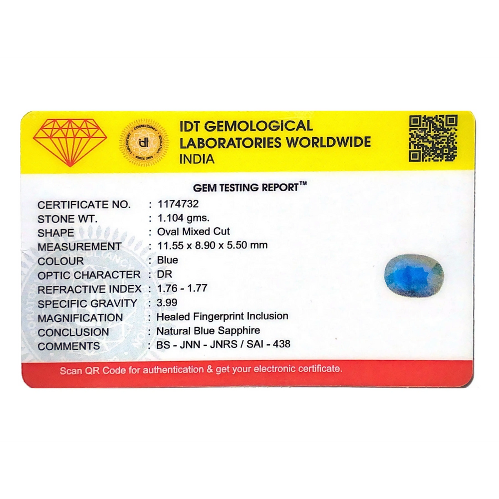 Blue Sapphire - 5.52 Carat - Pramogh