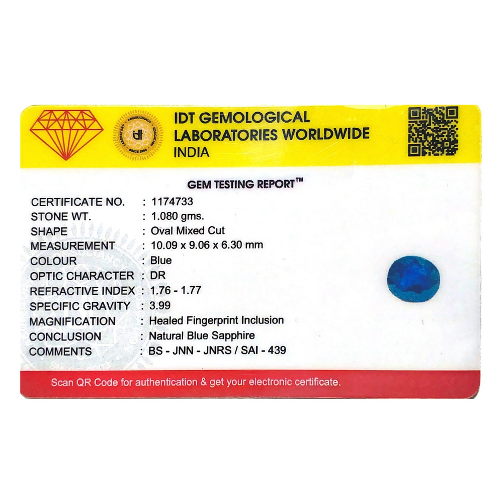 Blue Sapphire - 5.4 Carat - Pramogh
