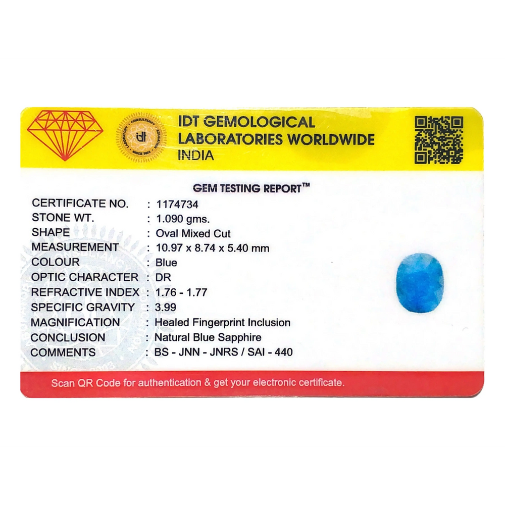 Blue Sapphire - 5.45 Carat - Pramogh