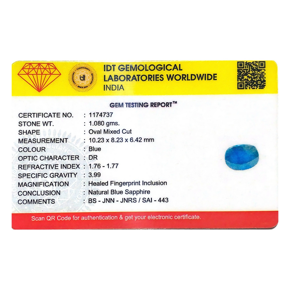 Blue Sapphire - 5.4 Carat - Pramogh