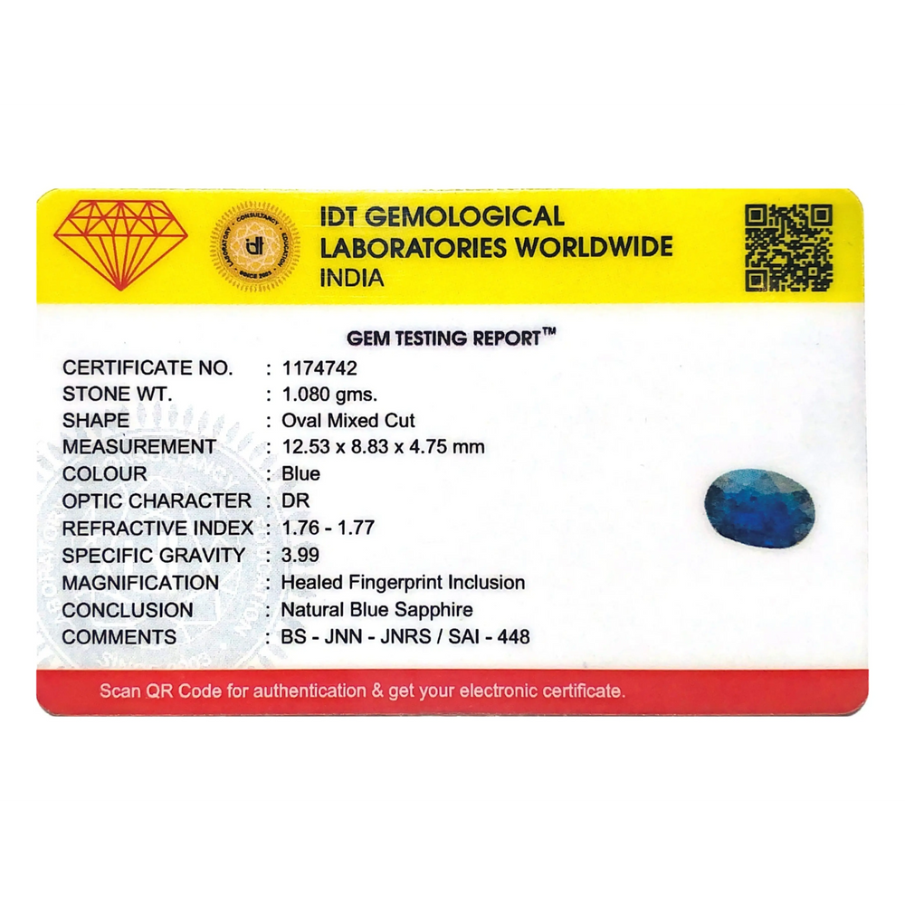 Blue Sapphire - 5.4 Carat - Pramogh