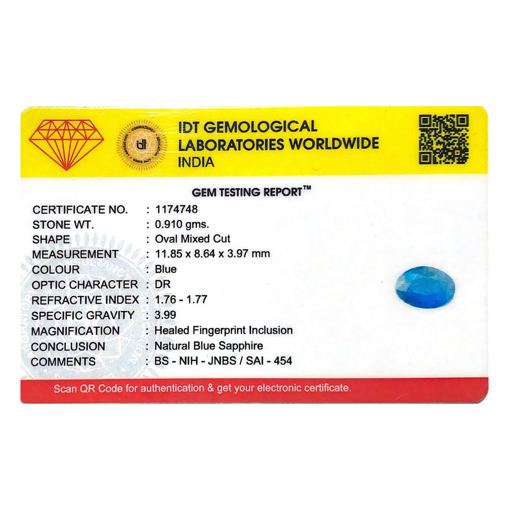 Blue Sapphire - 4.55 Carat - Pramogh