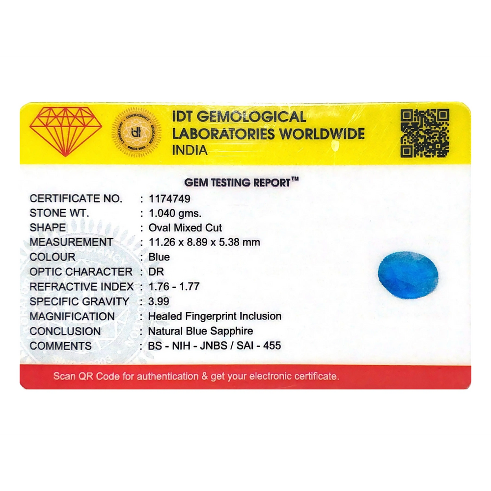 Blue Sapphire - 5.2 Carat - Pramogh